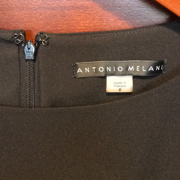 Antonio Melani Cheyenne Crepe Dress Black Sz 0 - Picture 7 of 11